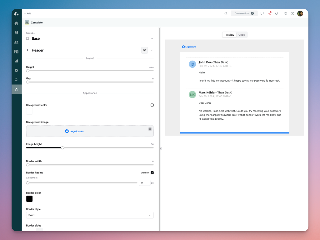Preview image of app
